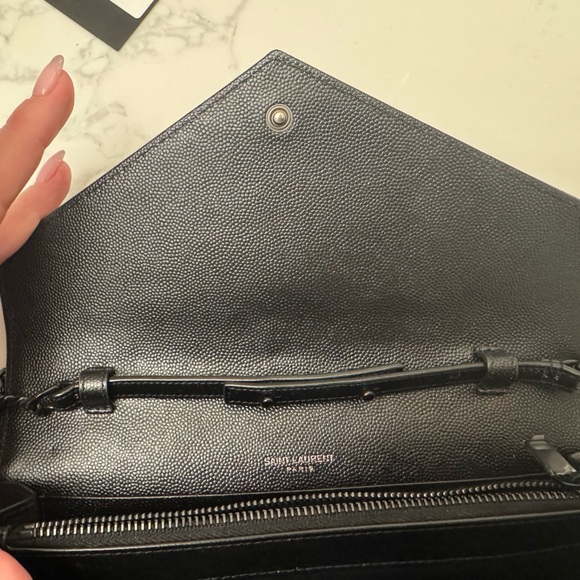 Rare Black on Black Yves Saint Laurent Wallet-On-Chain Medium Black on Black 🖤 - Picture 11 of 15